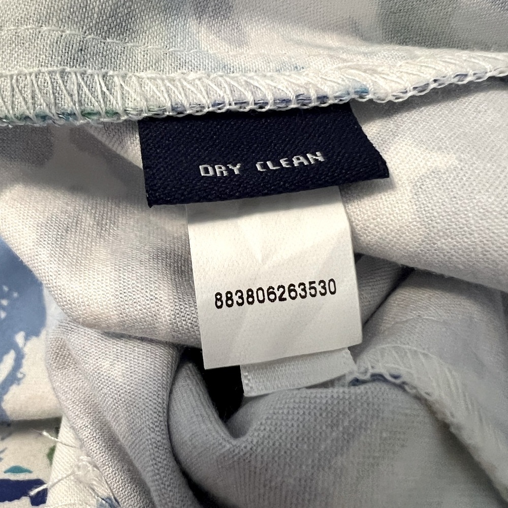 Chaps Est 1978 Size 8P EUC Blue White Green Sleeveless Floral Mini Dress (0441) - Picture 8 of 8